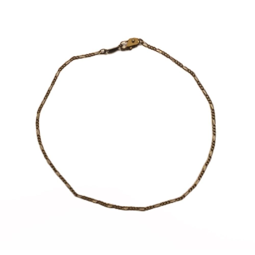 24K GB GOLD BONDED THIN WRIST CHAIN BRACELET